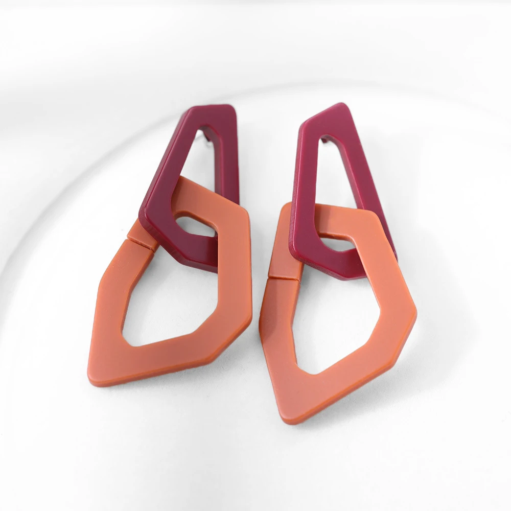 Seven Candy преувеличенные геометрические сращивающиеся серьги для женщин страстных