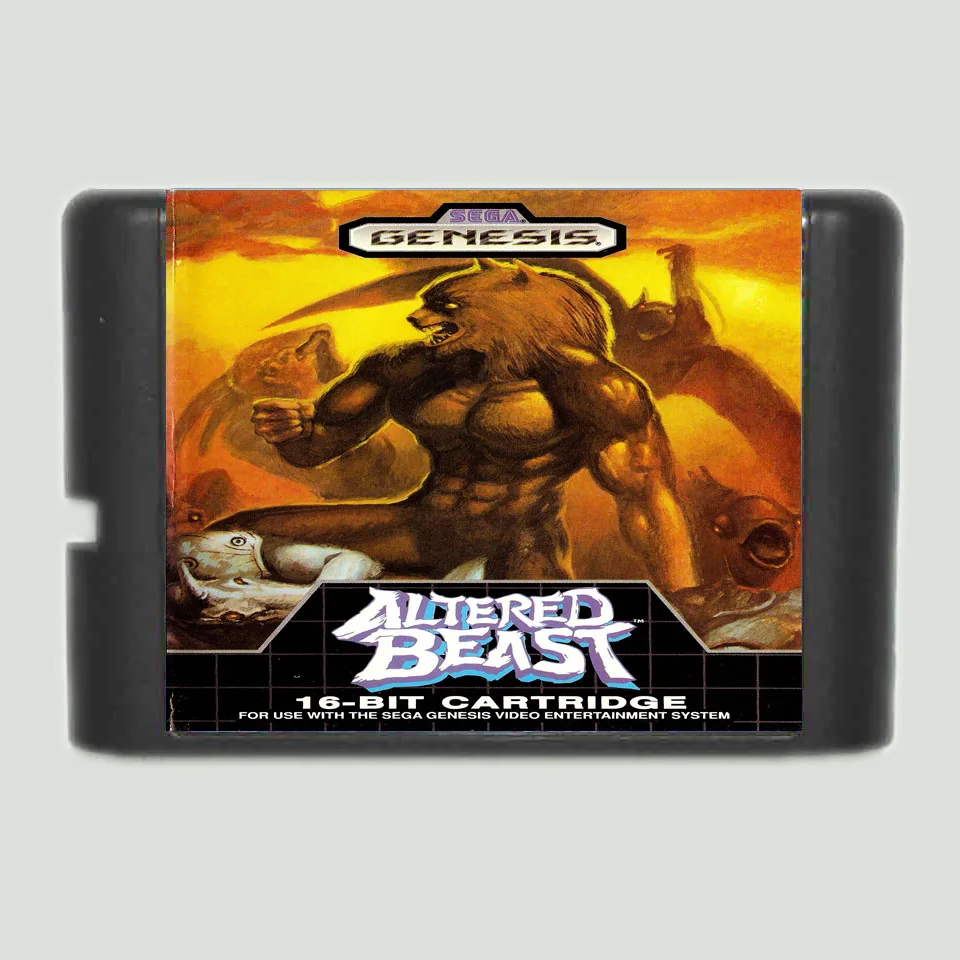 16 битная игровая карта с изображением механического зверя для Sega Mega Drive Genesis|altered