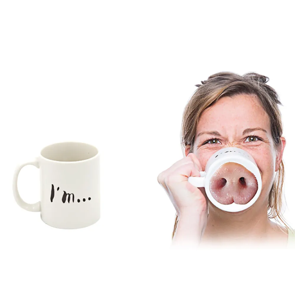 Забавная Miss Piggy кружка для носа керамическая кофейная чашка чая с изображением
