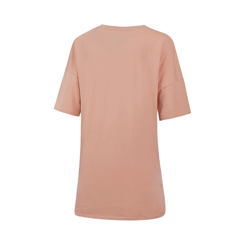 Женская баскетбольная трикотажная футболка Li Ning свободная из 60% хлопка и модала с