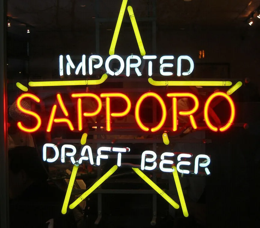 

Custom Imported Sapporo Draft Glass Neon Light Sign Beer Bar