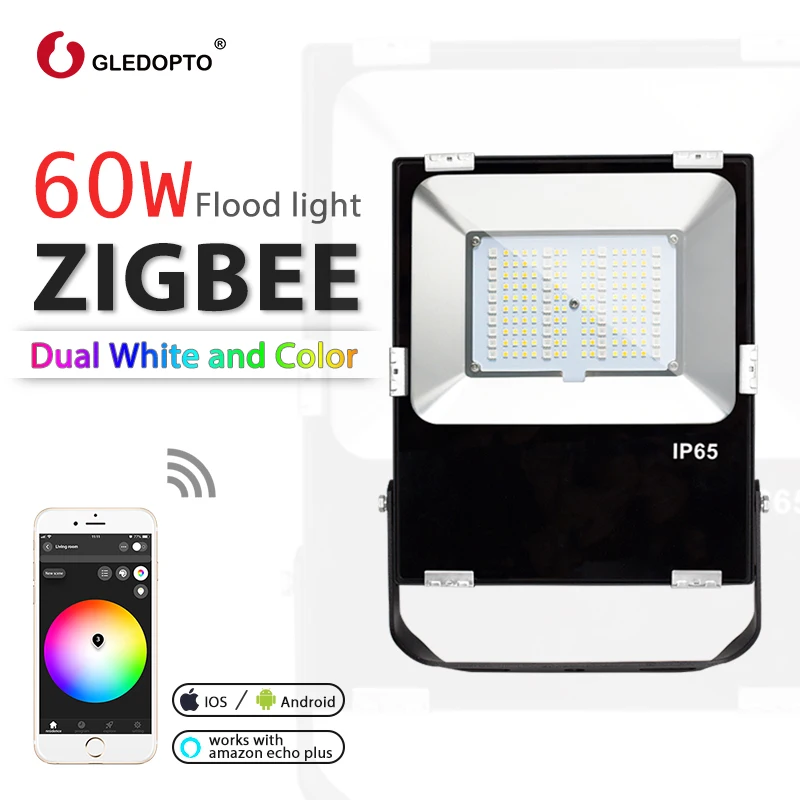ZIGBEE Smart LED 30 Вт Светодиодный прожектор светильник 60 RGB + CCT открытый IP65