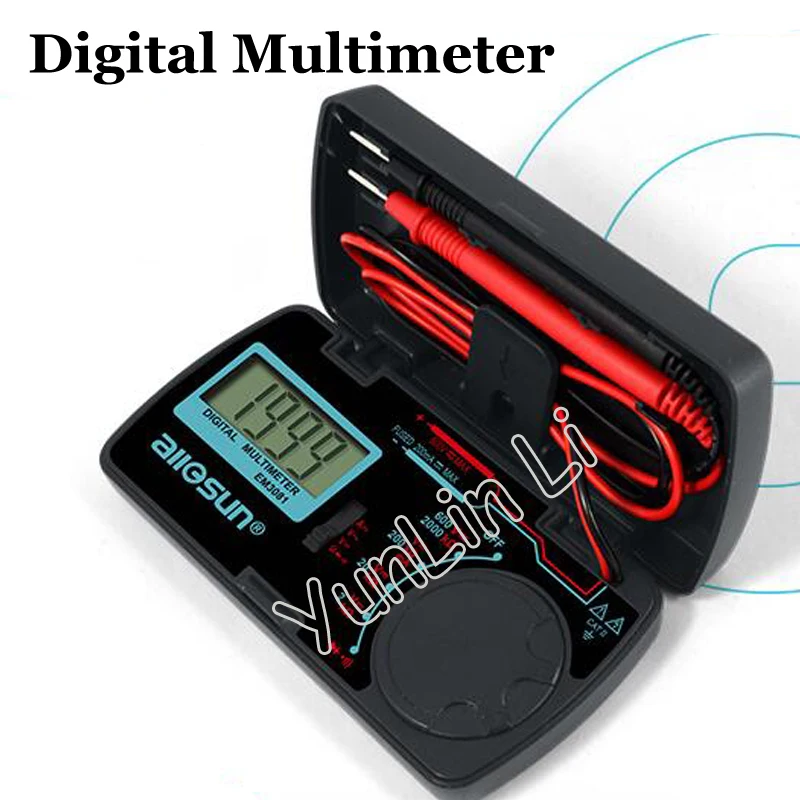 Авто Диапазон Цифровой мультиметр электрическая индикация батареи защита от