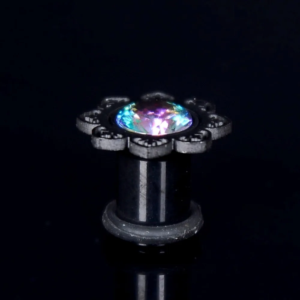 1 шт. стильный цветок из нержавеющей стали для расширения ушей пирсинг