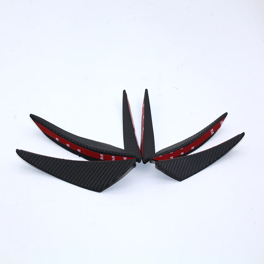 

For TOYOTA Soarer Z30 Z40 Six pieces Car Bumper air knife Fit Front Bumper Lip Black Carbon Fiber Avoid collisions