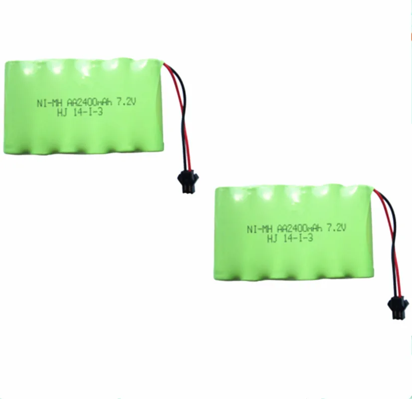 

2 шт 2400mah 7,2 v аккумуляторная батарея никель-металл-гидридного 7,2 v / aa никель-металл-гидридного аккумулятора металл-гидридных или никель 7,2 v дл...