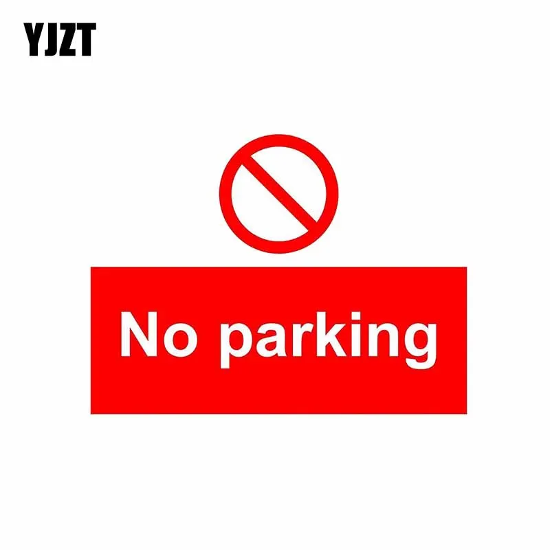 

YJZT 13.6CM*10CM Personality No Parking Reflecitve Car Sticker PVC Decal 12-0886