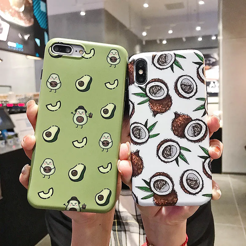 Чехол с фруктовым узором для iPhone 7 8 6 6S Plus X XR 11 Pro XS MAX мягкий силиконовый чехол из