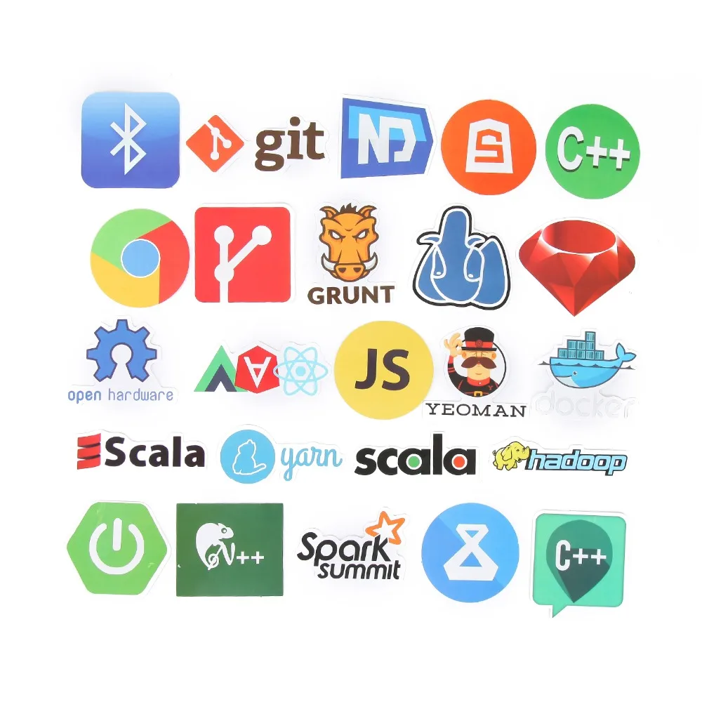 50Pcs/lot Internet Programming Stickers JS Php Docker Bitcoin Html Cloud programmer Language Funny Laptop Pad Phone Sticker | Игрушки и