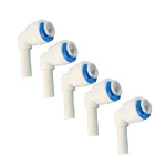 Заглушка для трубы 14 дюйма, 5 шт., коленчатый Соединитель с наружным диаметром 14 дюйма, быстрое соединение, обратный осмос, фитинг разъем для аквариумной системы