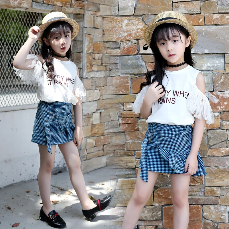 Детский комплект одежды для маленьких Летняя Одежда девочек с рукавами