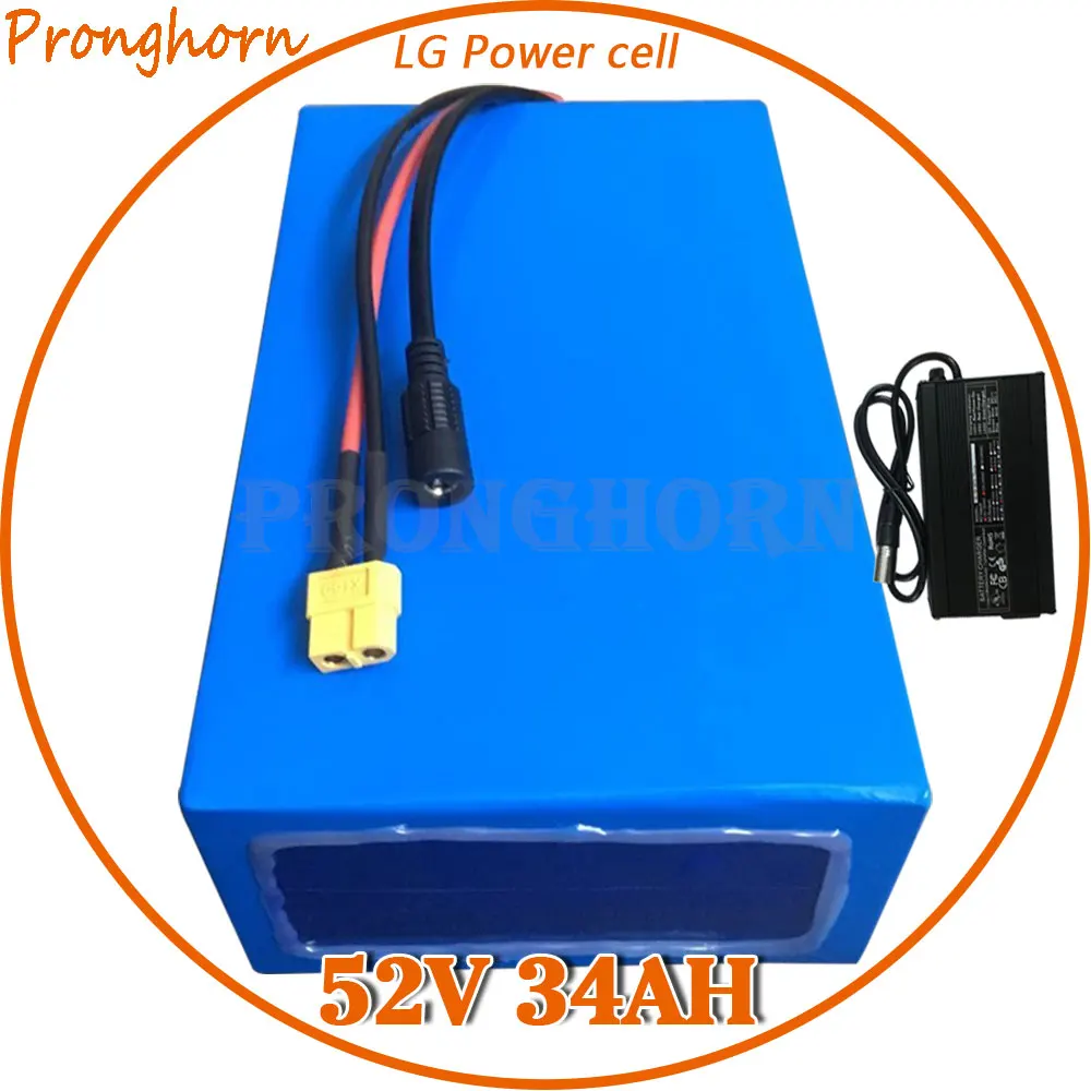 Литиевая батарея 52V 35AH для электрического велосипеда LG 48V 1000W 1500W 2000W|Батарея