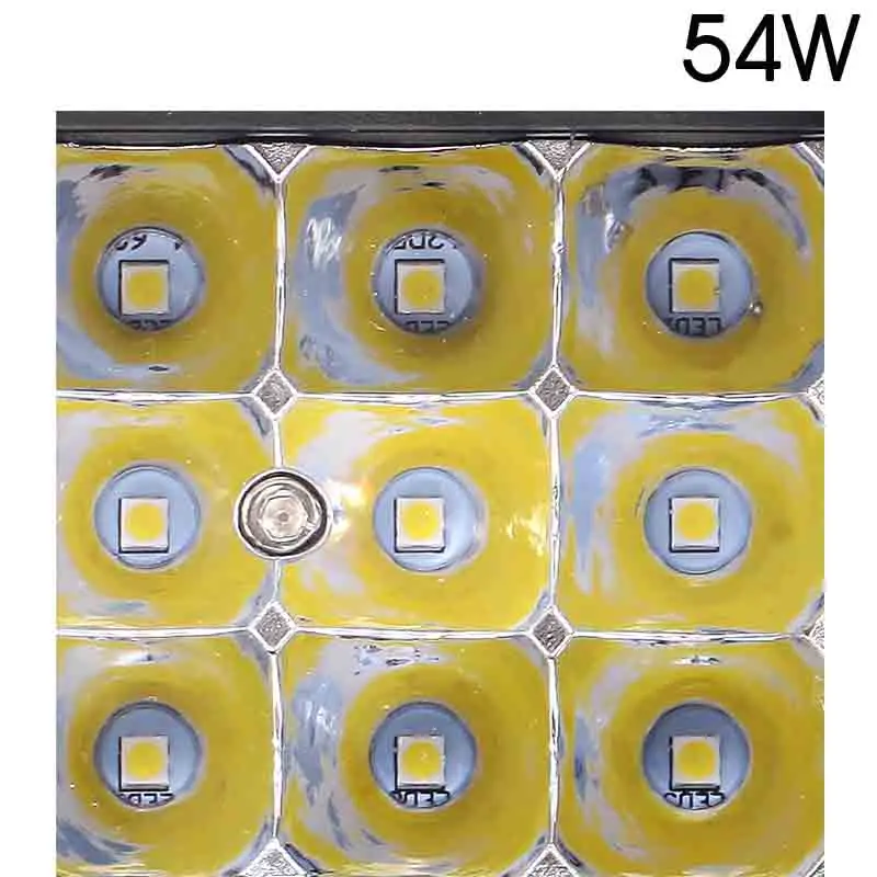 4 pieces 5&quot inch 54W tri rows waterproof high power 12v and 24v offroad LED Work Light truck car boat SUV ATV UTV | Автомобили и