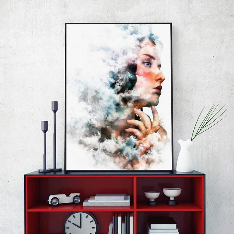 

Girlish Melancholy Pretty Girl Canvas Painting Lovely Posters Print Cartoon Wall Art Picture For Living Room Bedroom Anime Decor