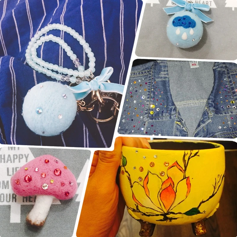 Смешанные размеры теплые цвета стеклянный материал высокое качество стразы для