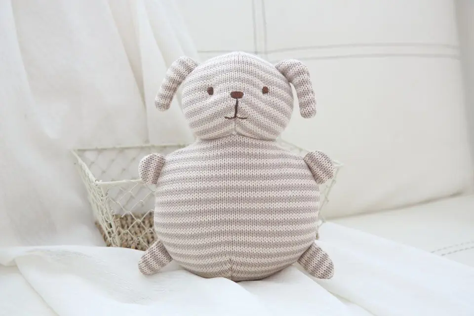 dog Детская шерсть для вязания кролика игрушечные единороги маленький ребенок успокаивающие мягкие игрушки для детей Собаки Мягкие плюшевые животные детские погремушки - Цвет: dog