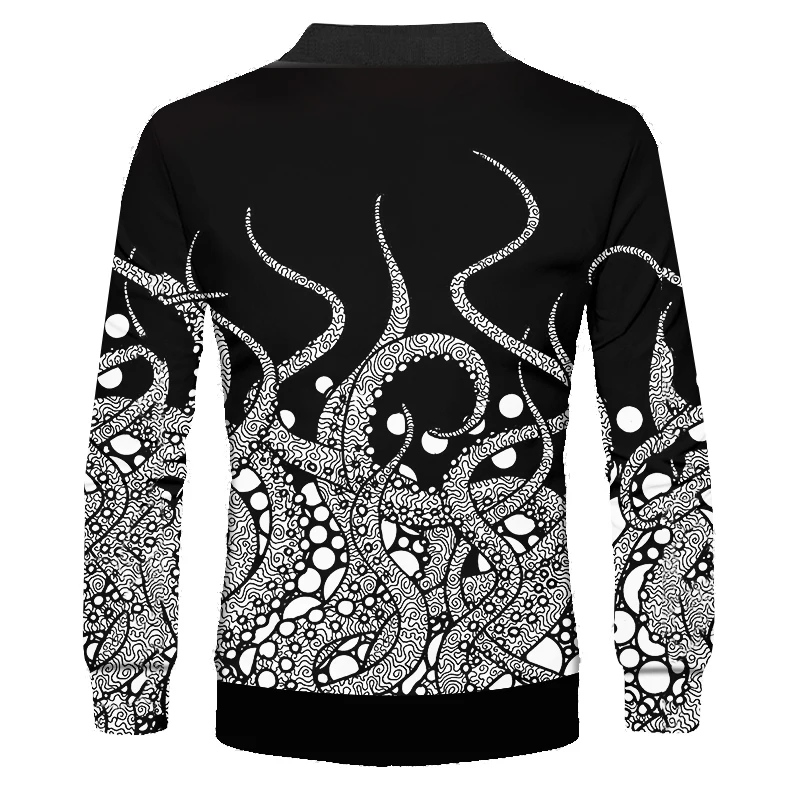 OGKB аниме 3d крутой принт тенталь Осьминог куртки смешной Харадзюку хип-хоп