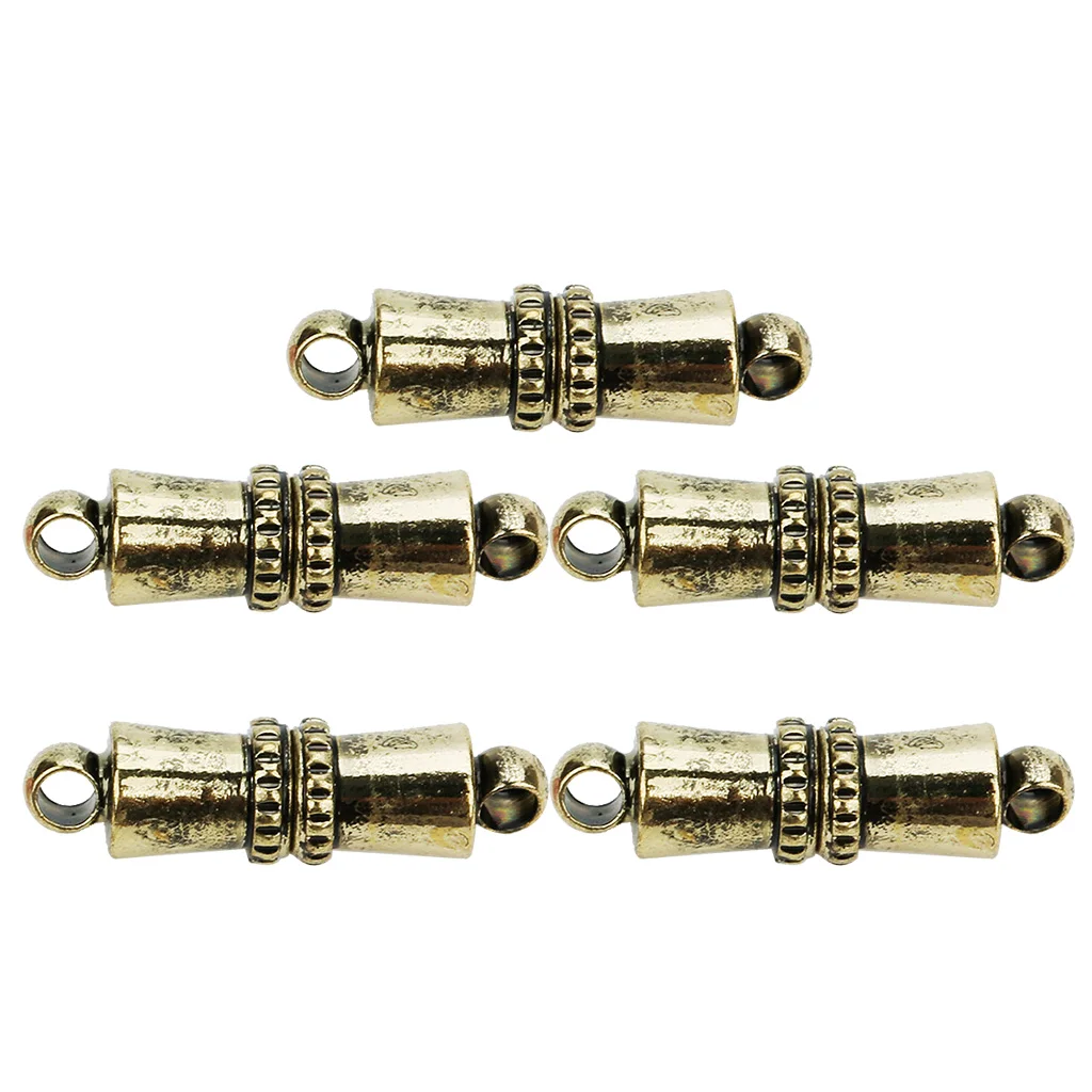 

10 Piece Vintage Brass Magnetic Clasps Hooks Connector Jewelry Making Findings for DIY Necklace Bracelet 18x5mm