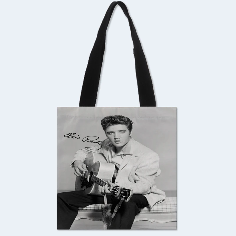 Холщовая Сумка-тоут с принтом Elvis Presley удобная женская сумка для покупок