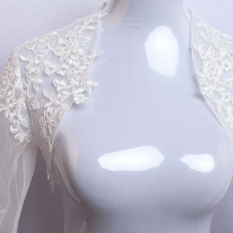 Новинка 2017 высококачественное кружевное болеро с рукавом 3/4 для свадьбы куртка