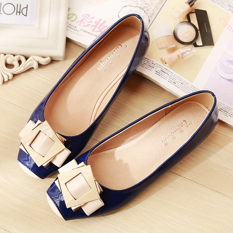 Женские туфли на плоской подошве Элегантные повседневные балетки с квадратным