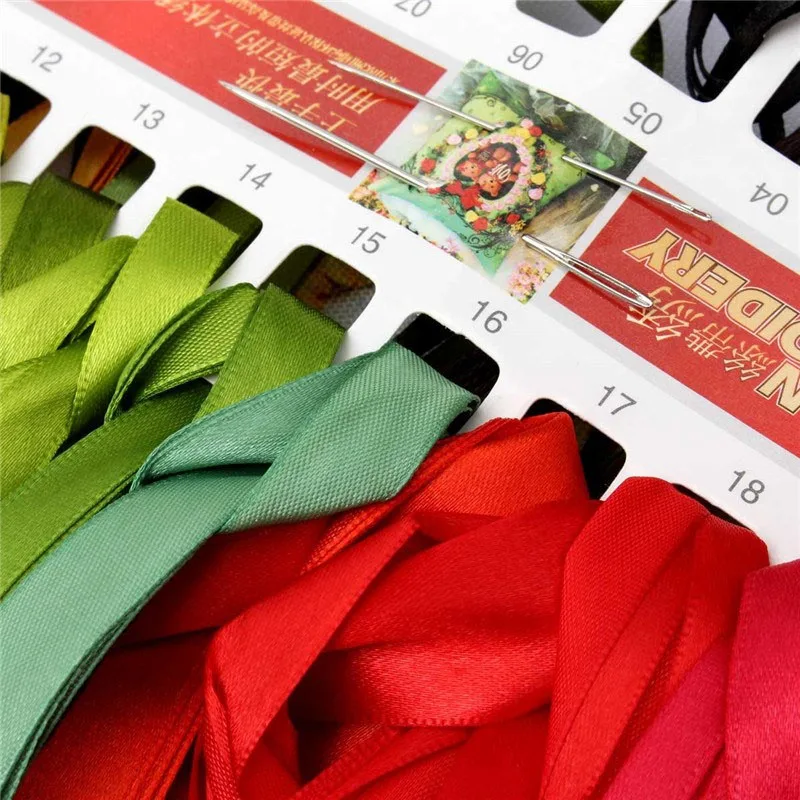 Vase flower cross stitch kit needlework Unfinished 3D DIY satin Ribbon embroidery painting stitching craft gift wall stickers | Дом и сад