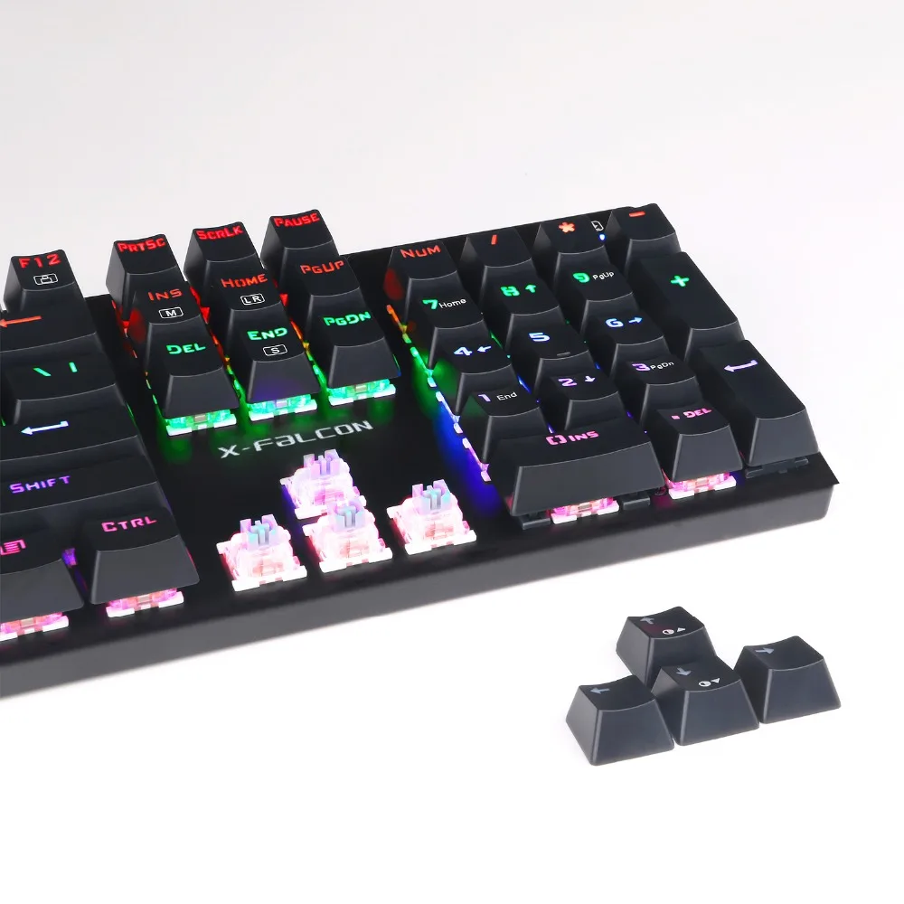 Механическая игровая клавиатура Z88 английская раскладка 104 клавиши радужная