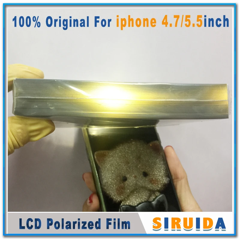 Оригинальная ЖК пленка поляризатор для iphone 4 5 5s 6 6plus 7 8 plus X XR XSmax замена экрана