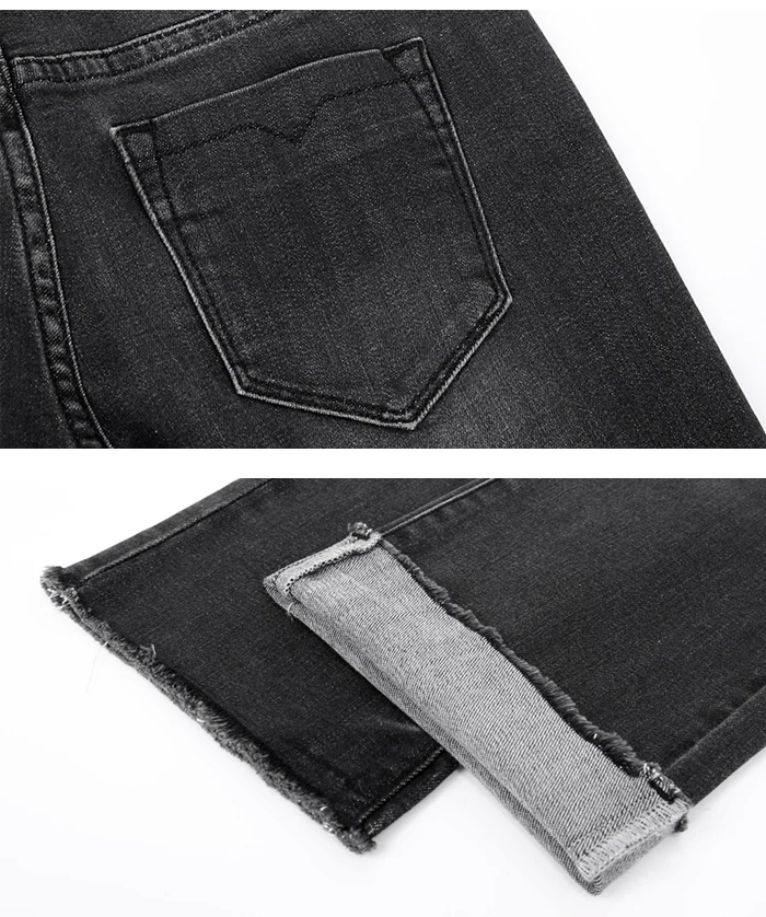 Женские джинсы-клеш LEIJIJEANS, черные и белые повседневные мягкие джинсы со средней талией, модель 9009 большого размера на весну