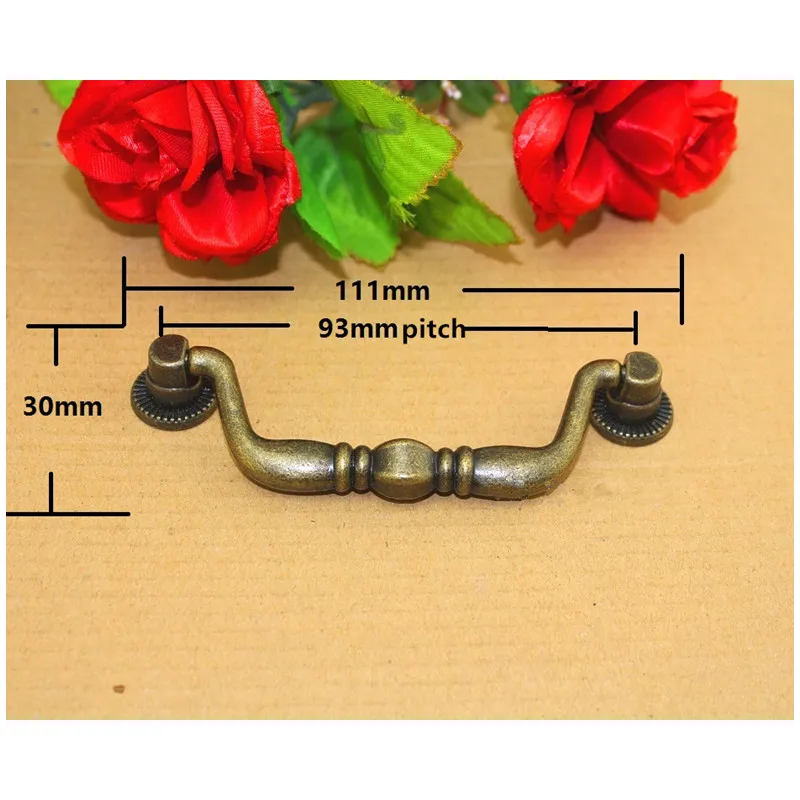 Винтажная деревянная Подарочная коробка для вина ручка Арка бронзового цвета
