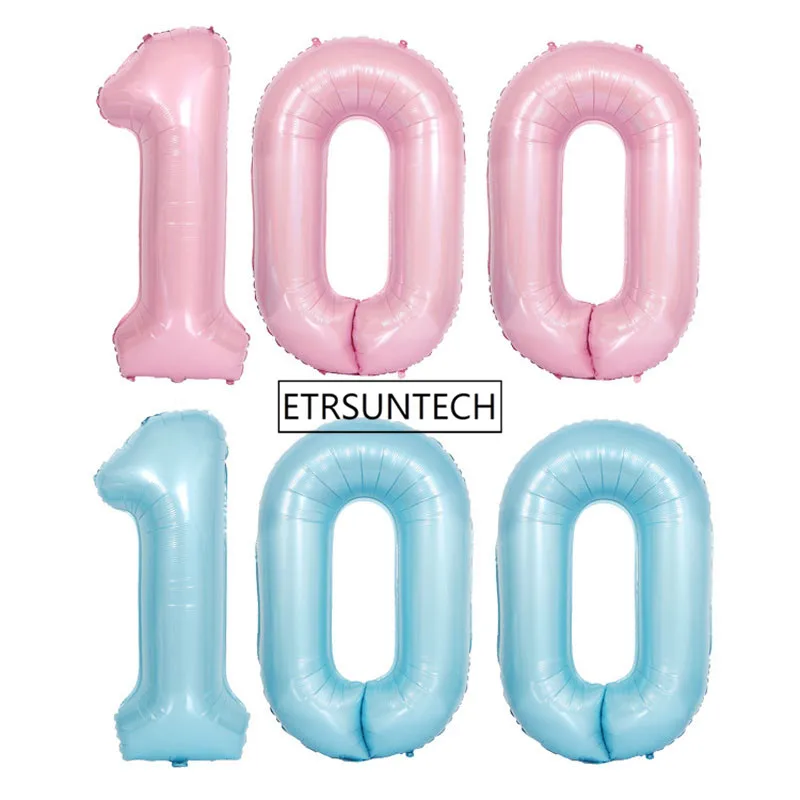 40 дюймов жемчужно-голубой розовый цифровой 0 1 Алюминиевый День рождения