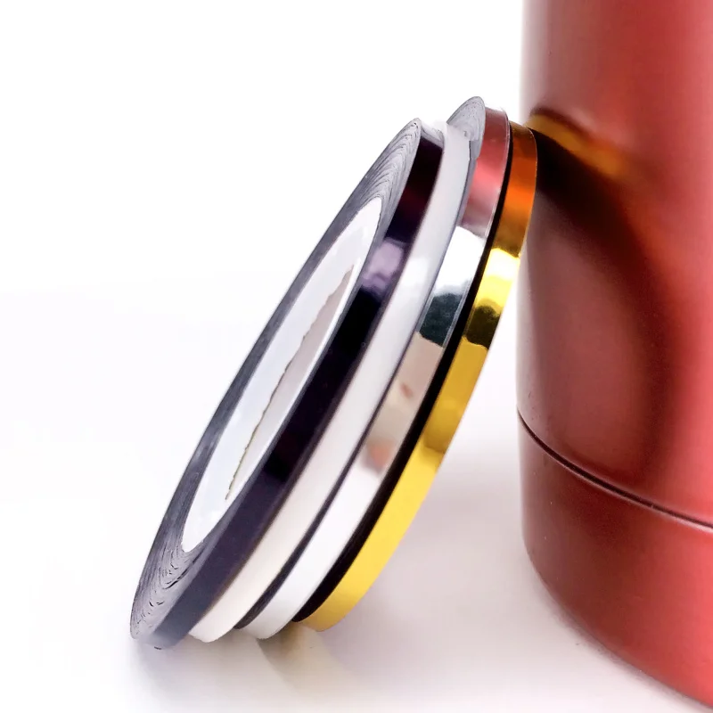 Лента Клейкая самоклеящаяся для дизайна ногтей 2 мм 4 цвета|striping tape line|nail striping linetape