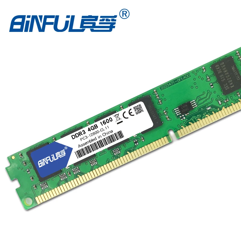 Оперативная память BINFUL DDR3 4 Гб 1600 МГц Настольная PC3 12800 DIMM 1 5 В совместима со всеми