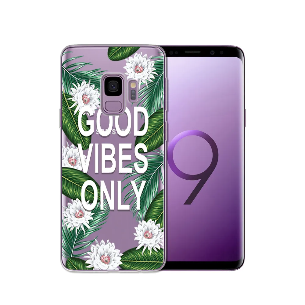 06 Чехол из ТПУ с рисунком для samsung Galaxy S9 S9 Plus, силиконовый чехол для телефона samsung S7 Edge, S8, S8 Plus, S10, прозрачный чехол - Цвет: 06