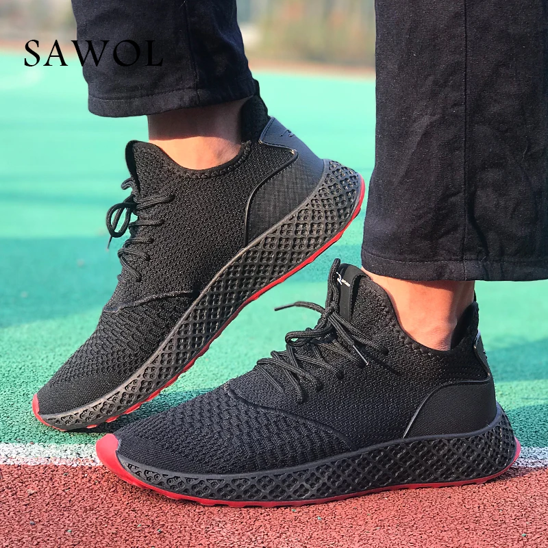 Men Casual Shoes Sneakers Brand Male Mesh Flats High Quality Breathable Slip On Loafers Spring Autumn Sawol | Обувь