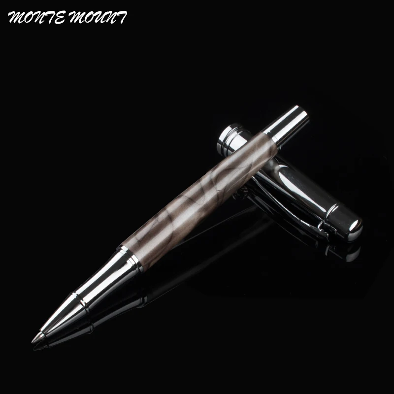 

Luxury Special diamond silver clip Roller Ball Pen with 0.5mm Black Ink Refill Ballpoint Pens Writing Stationery Gel Pen