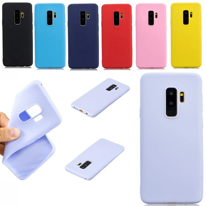 Матовый Силиконовый ТПУ чехол карамельных цветов для Samsung Galaxy S9 S8 J3 J4 J5 J6 J7 J8 A3 A5 A6 A7
