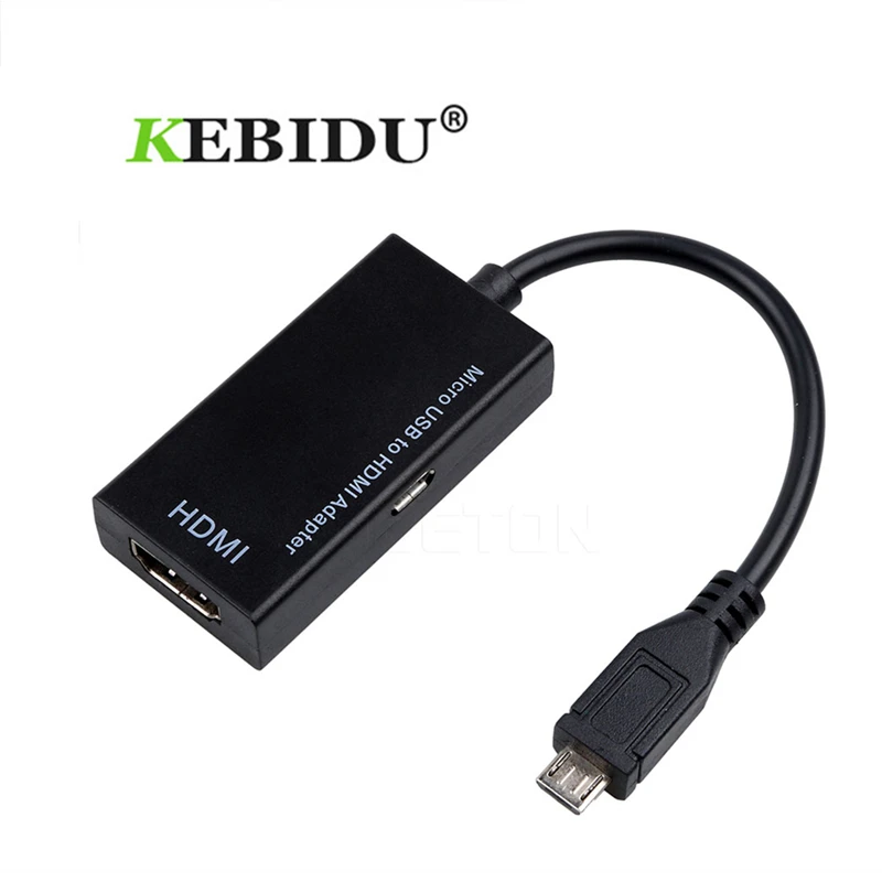 Адаптер kebidu Micro USB HDMI совместимый с женским кабелем 1080P HD для устройства MHL HDTV