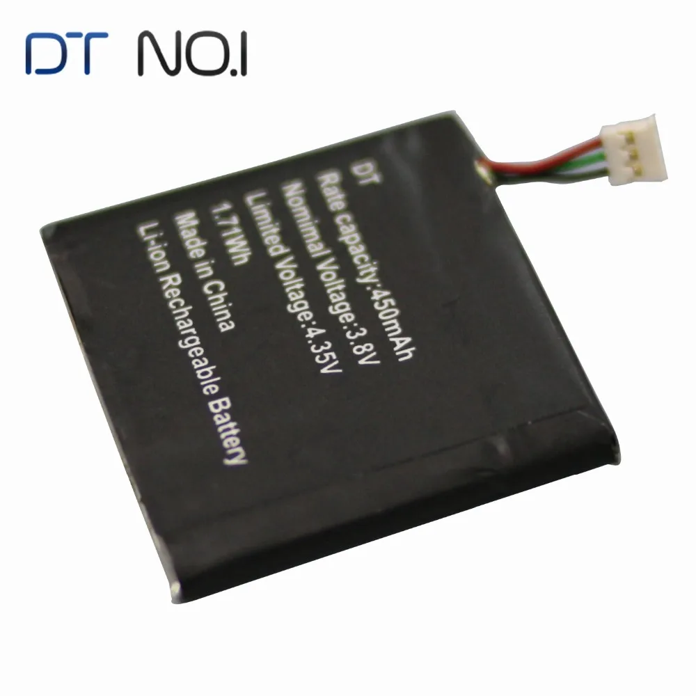 DTNO.1 Фирменная Новинка № 1 D6 Батарея 450 мАч большой Ёмкость для Smartwatch зарядки Smart