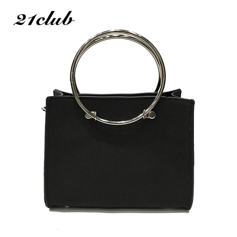 21 Клубная Брендовая женская маленькая композитная сумка с металлическим кольцом