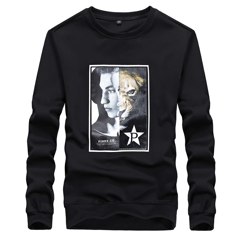 

Casual Fashion Hoodies Men Sweatshirt Print Spring Autumn Black Hoodie for Men Pullover Hoodies Men Sweatshirts Tracksuit Men