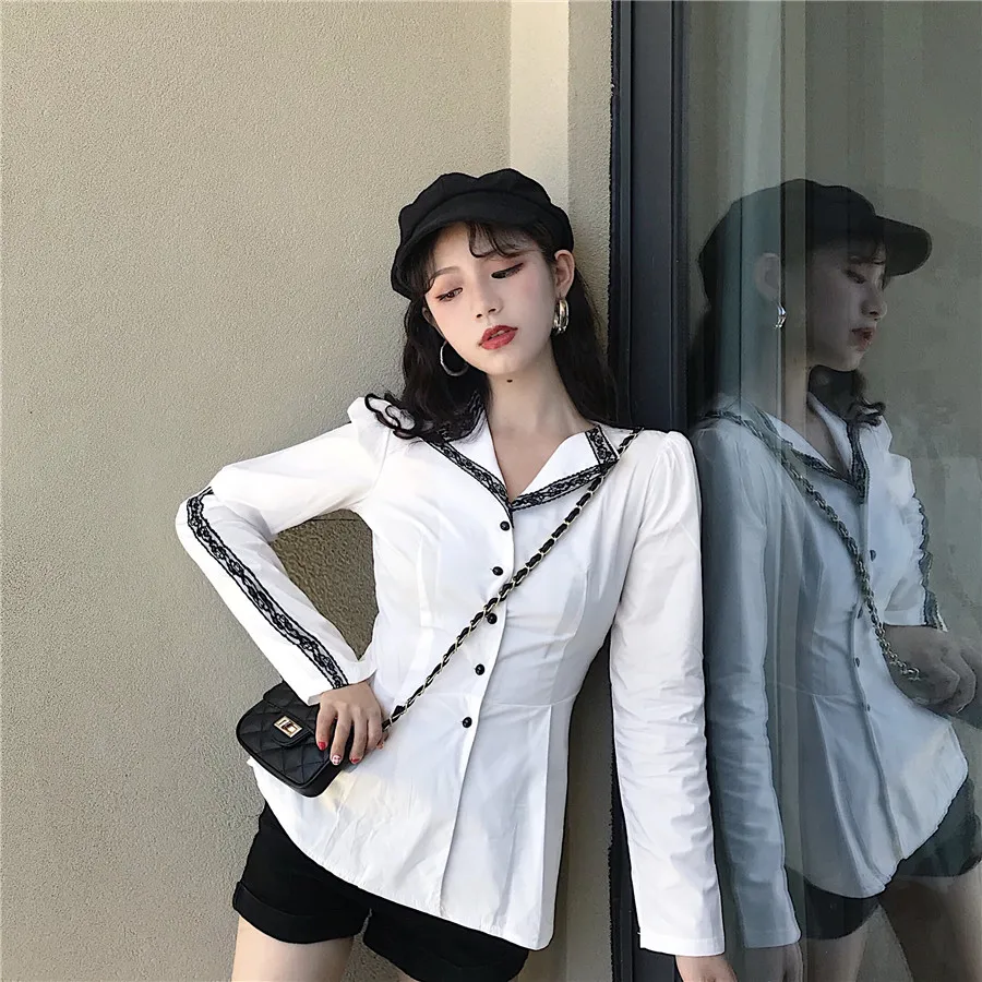 Blusas mujer de moda Дизайнерские Модные Винтажные брендовые осенние женские блузки
