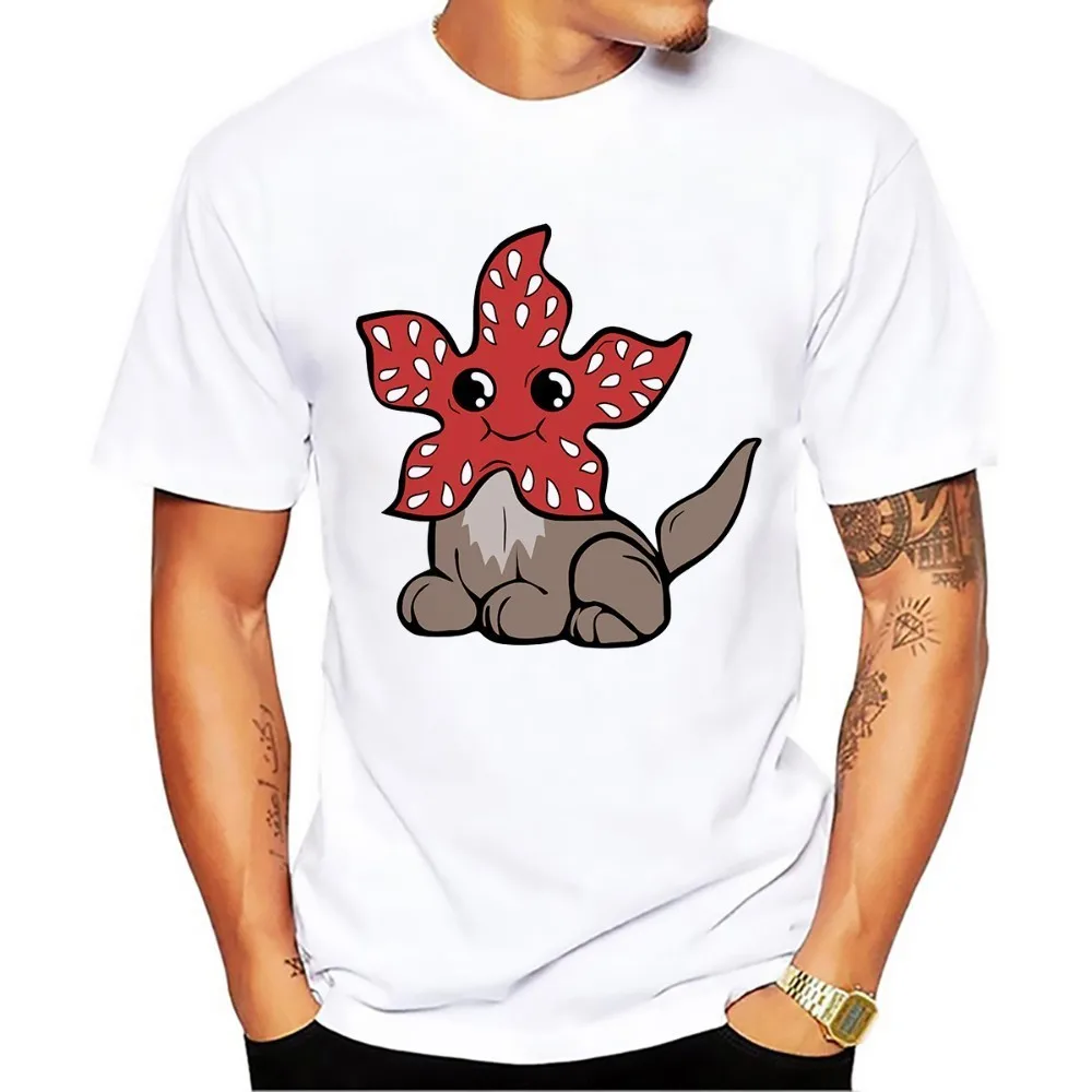 Chomper Demogorgon DemoPug Democorgi demouppy забавные мужские футболки новые белые повседневные homme
