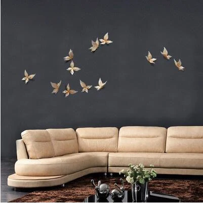 3--12PCS Butterfly 3D рельефные цветы из смолы для дома на стену с бабочкой, ремесла на стену, фотообои, украшение на стену для свадебной гостиной - Цвет: 3--12PCS Butterfly