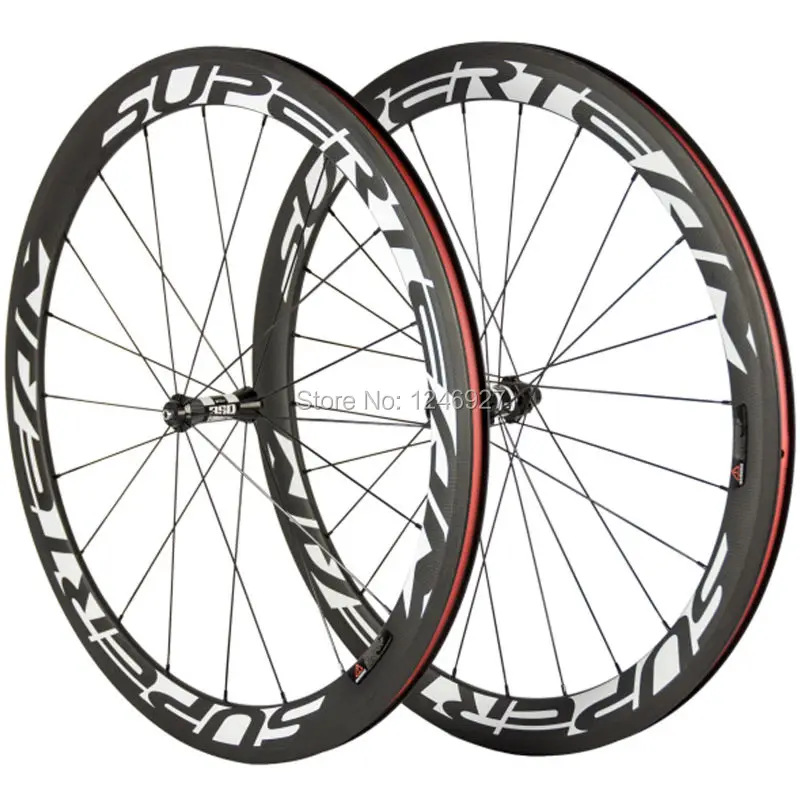 Комплект колес Superteam 50 мм с клинчером из углеродного волокна с бесплатной доставкой, ширина обода 23 мм, втулки DT350 для гоночных колес.