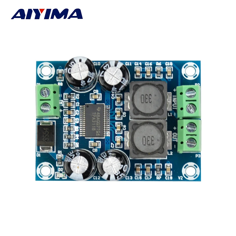 AIYIMA TPA3118 плата цифрового аудио усилителя 60 Вт моно мини модуль мощности домашний