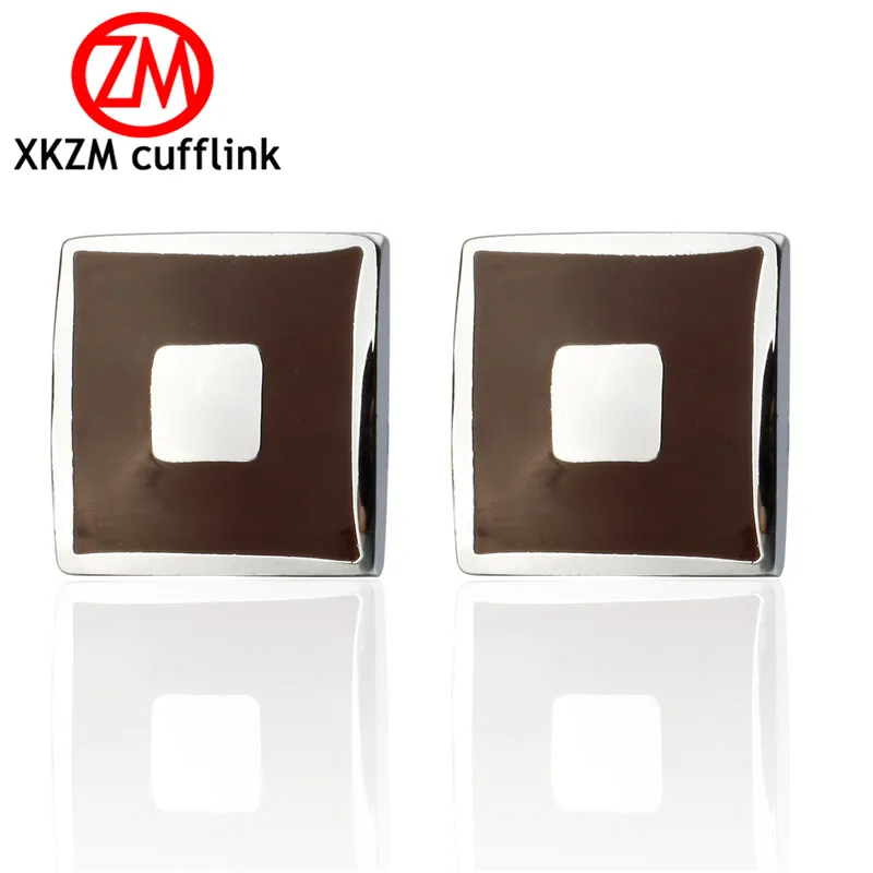 Высокое качество французские эмалированные красные Квадратные запонки для