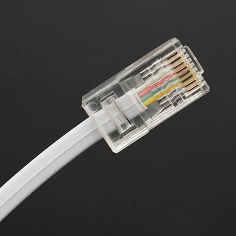 Кабель переходник RJ11 6P4C мама Ethernet RJ45 8P8C папа F/M|Кабели| |