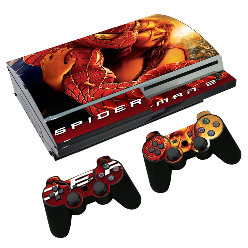 Наклейка на кожу Человека паука для PS3 Fat PlayStation 3 консоль и контроллеры Skins