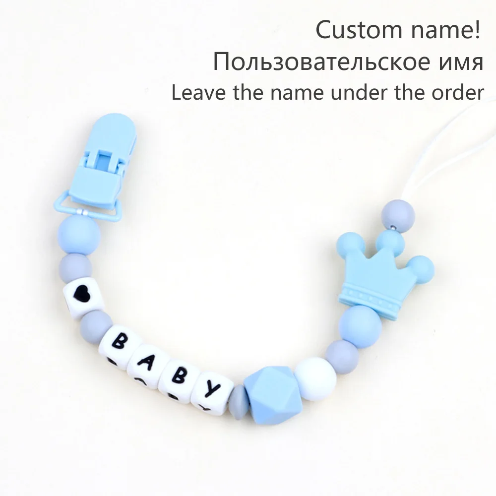 Custom name-04 1 шт., силиконовая соска-пустышка с индивидуальным именем, цепочка для прорезывания зубов, детский прорезыватель, ручная работа, силиконовая соска-пустышка, цепочки, BPA Free - Цвет: Custom name-04